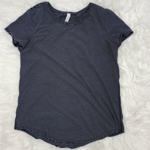 Lululemon Athletics Black and White Strip Top Women’s Size 10